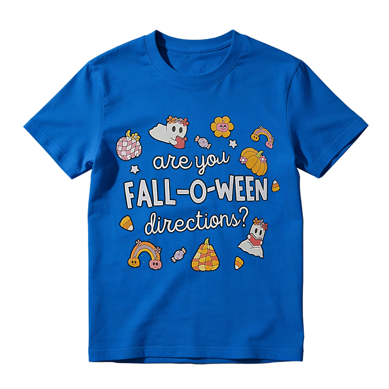 Are You Fall-O-Ween Directions T-shirt Cute Ghost Pumpkin Candy Corn Halloween Fall Tee