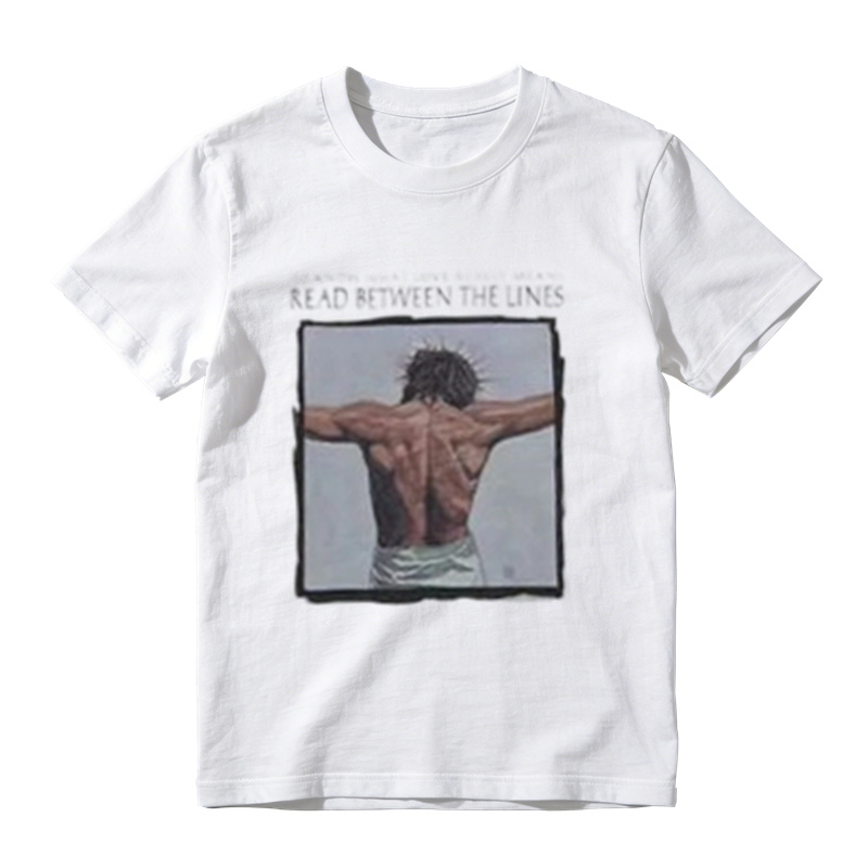 Read Between The Lines Back Figure Graphic Vintage T-Shirt