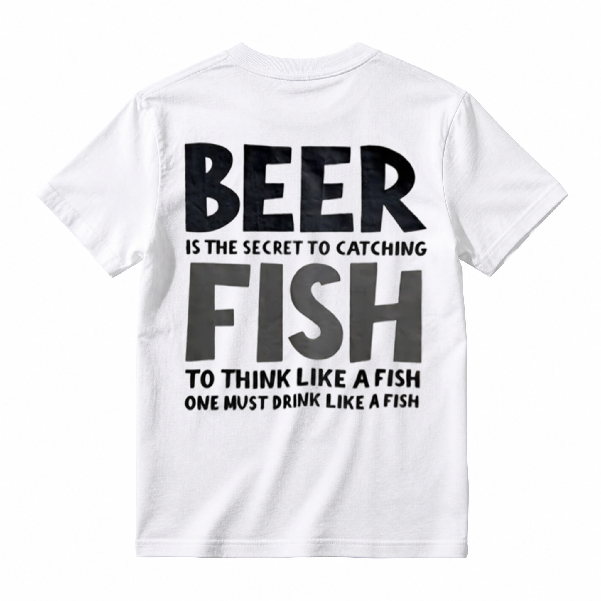 Funny Fishing Beer Lover Graphic Tee, Drink Like A Fish Humor Fisherman T‑Shirt
