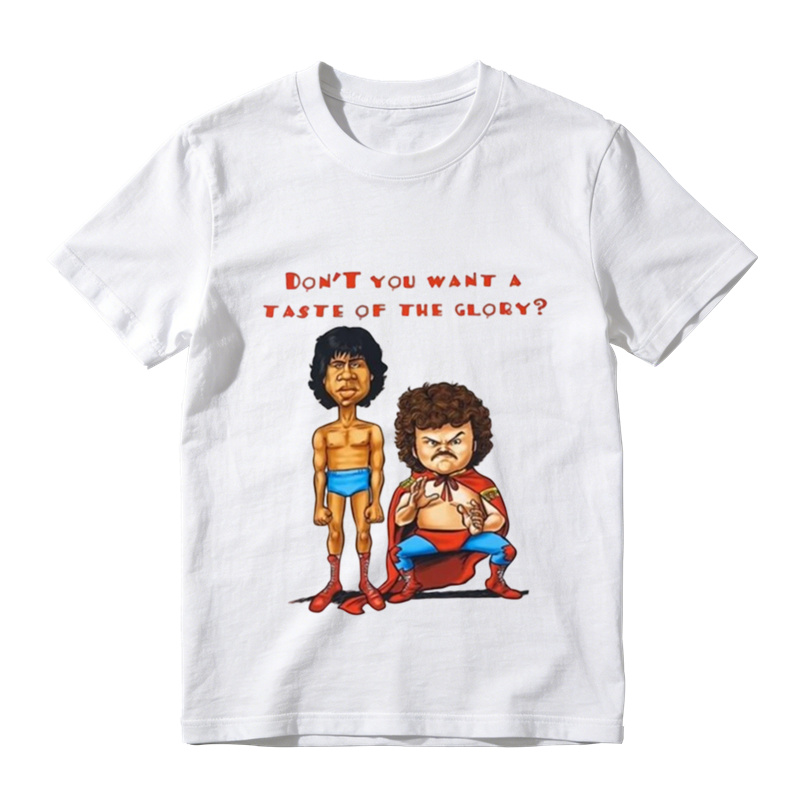 Nacho Libre Taste Of The Glory Funny Movie Graphic Tee Retro Wrestling Cartoon T Shirt