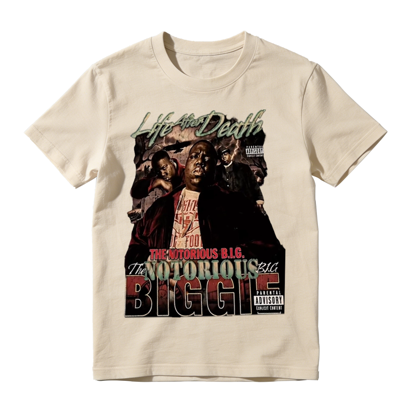 Vintage 90s Rap T‑Shirt, Life After Death Album The Notorious BIG Biggie Unisex Casual Hip‑Hop Tee