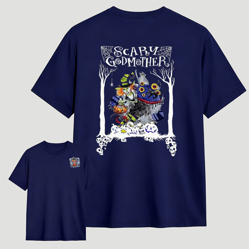 Scary Godmother Vintage Halloween Graphic T-Shirt