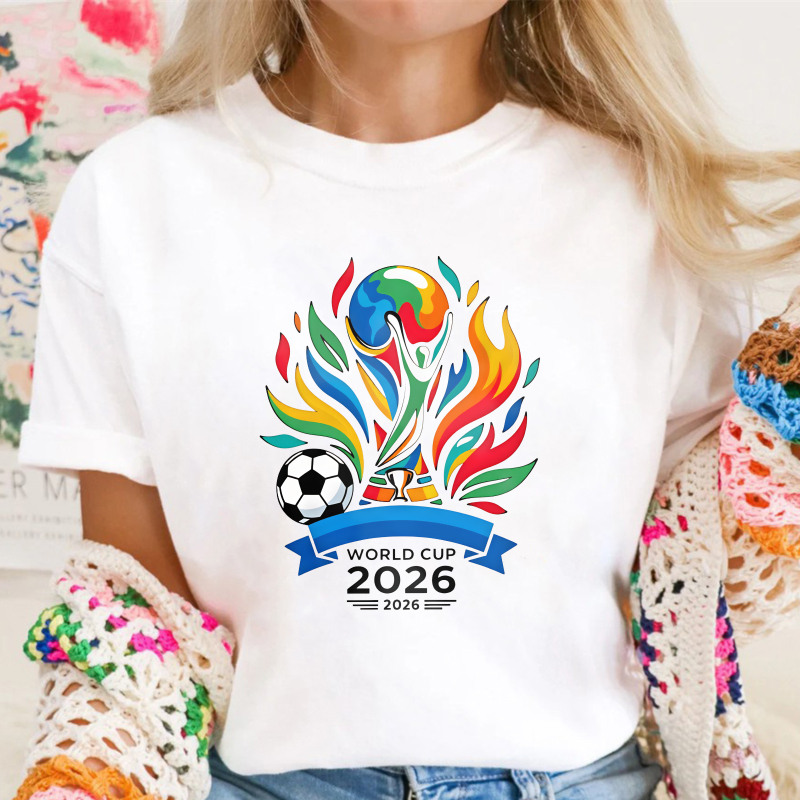 World Cup 2026 Soccer Ball Flame Design Unisex Classic T-shirt