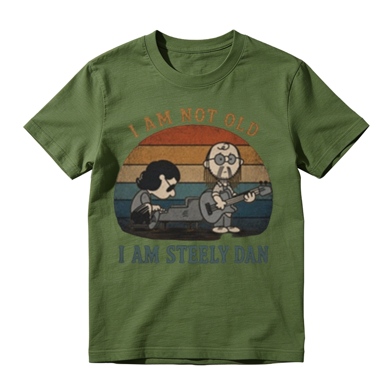 Retro Steely Dan Funny Quote Cartoon Music Graphic Cotton Tee