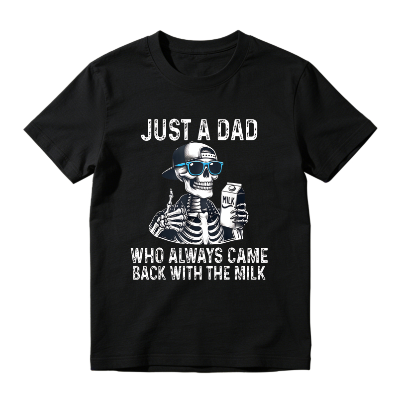 Skeleton Dad With Milk Carton T-shirt