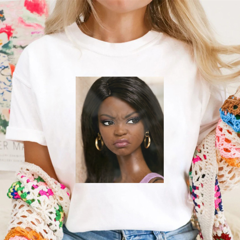 Woman With Long Hair And Gold Earrings Unisex Classic T-shirt