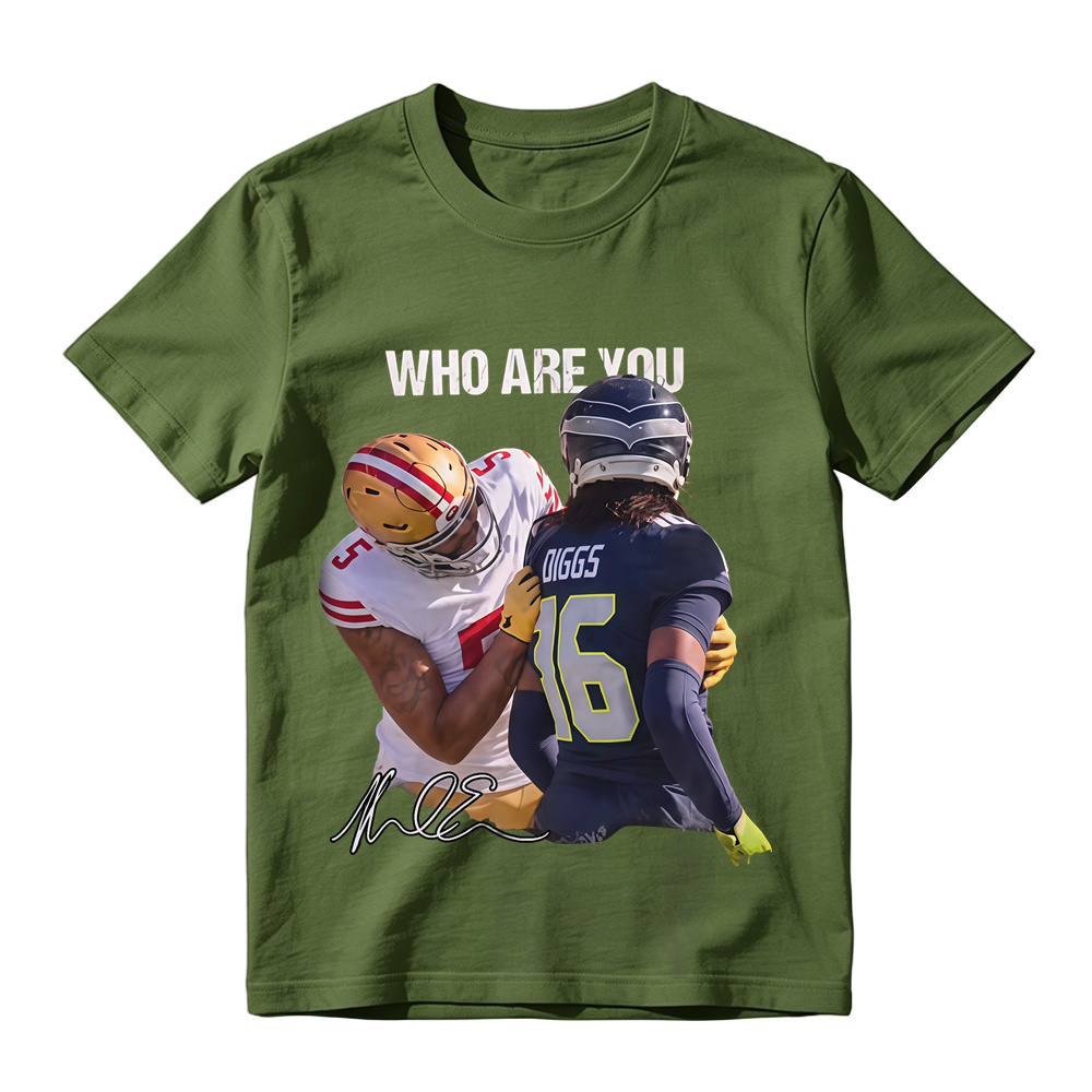 Who Are You Football Player Autograph Graphic T-Shirt 