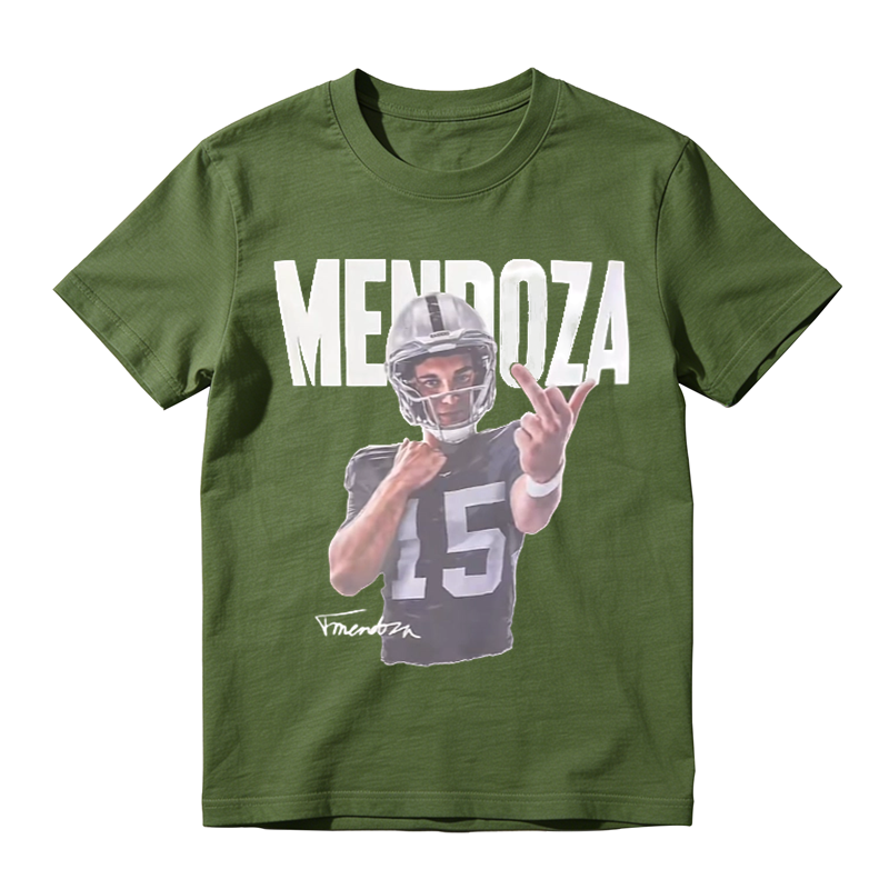 Sports Portrait Graphic Tee, Retro Football Fan Casual Printed T‑Shirt