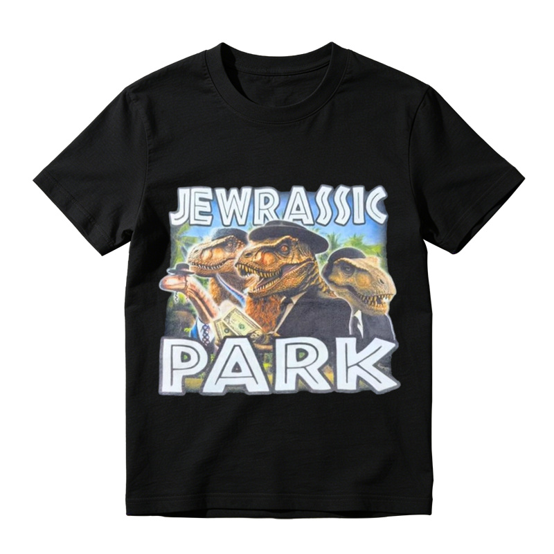Jewrassic Park Dinosaur Parody Graphic Tee Funny Pun Meme T Shirt