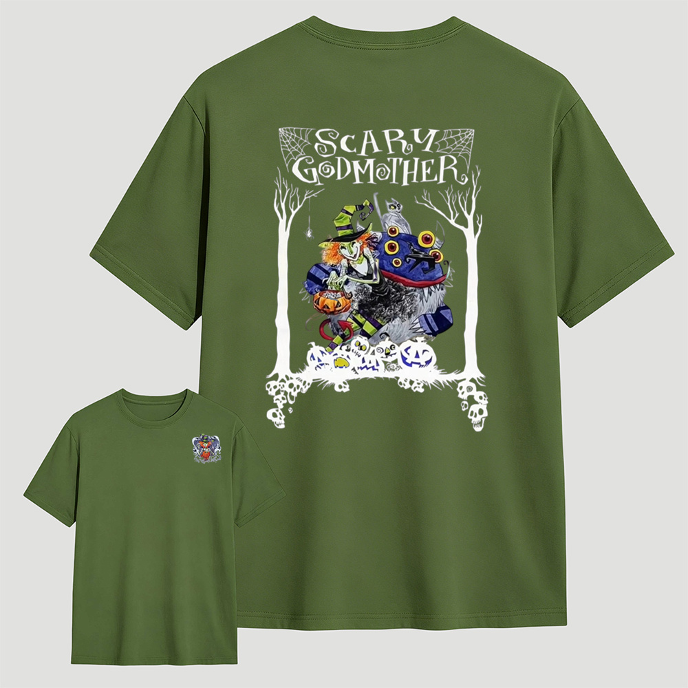 Scary Godmother Vintage Halloween Graphic T-Shirt