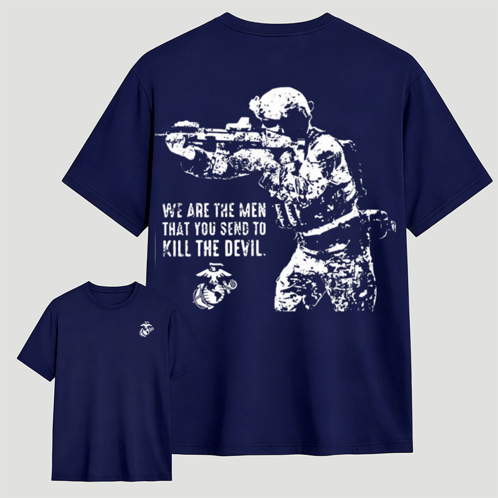 US Marine Veteran Double Sided Graphic Tee