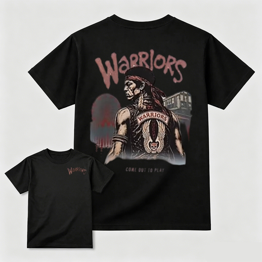 Vintage Warriors Gang Character Graphic Tee Classic 70s Movie Fan Shirt