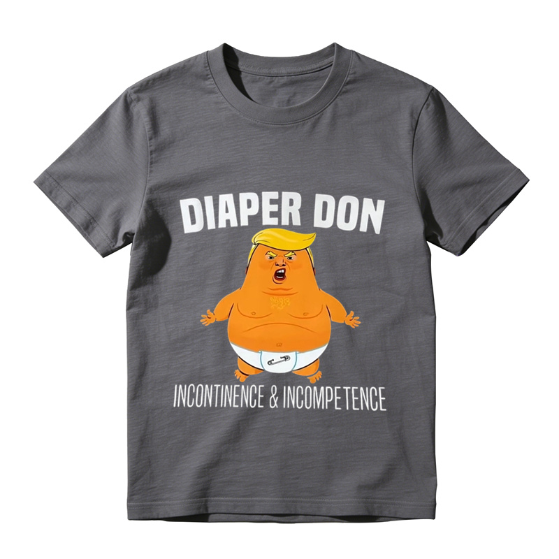 Funny Diaper Don Graphic T-Shirt – Incontinence & Incompetence Novelty Tee