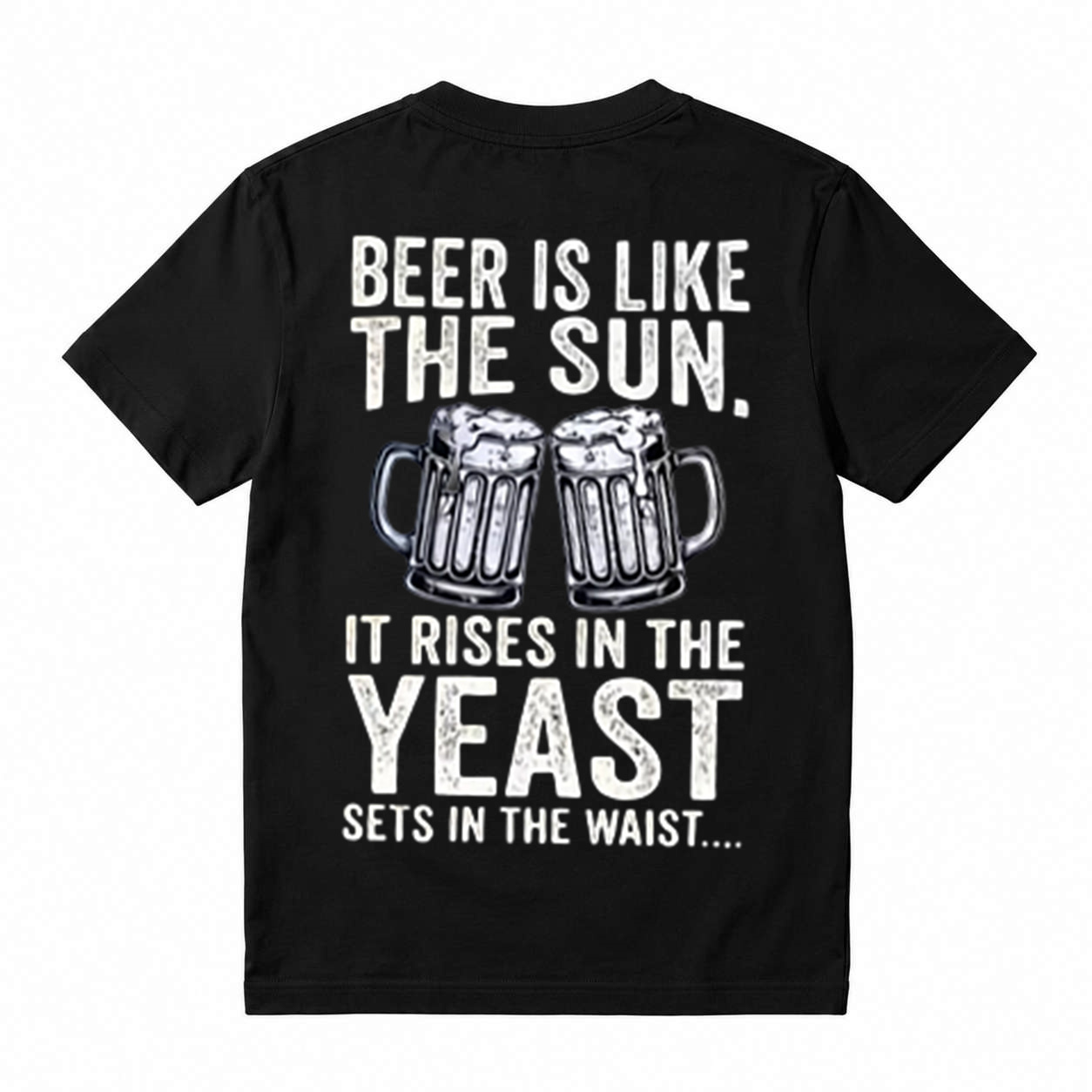Funny Beer Is Like The Sun It Rises In The Yeast Sets In The Waist T-Shirt, Beer Lover Humor Drinking Tee For Men