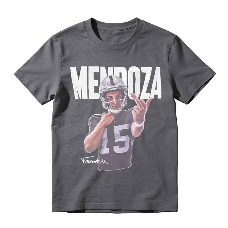 Sports Portrait Graphic Tee, Retro Football Fan Casual Printed T‑Shirt
