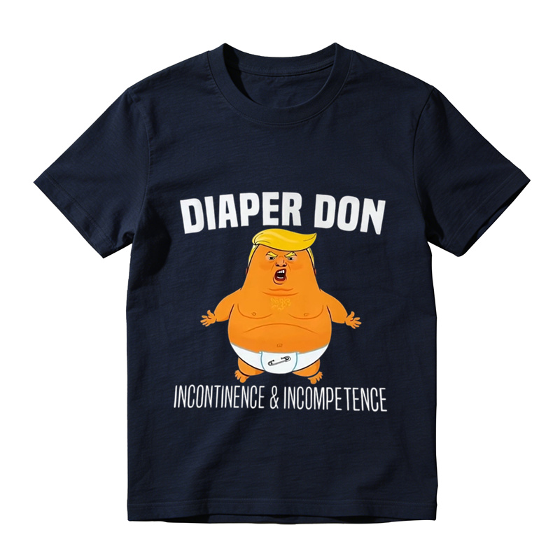 Funny Diaper Don Graphic T-Shirt – Incontinence & Incompetence Novelty Tee