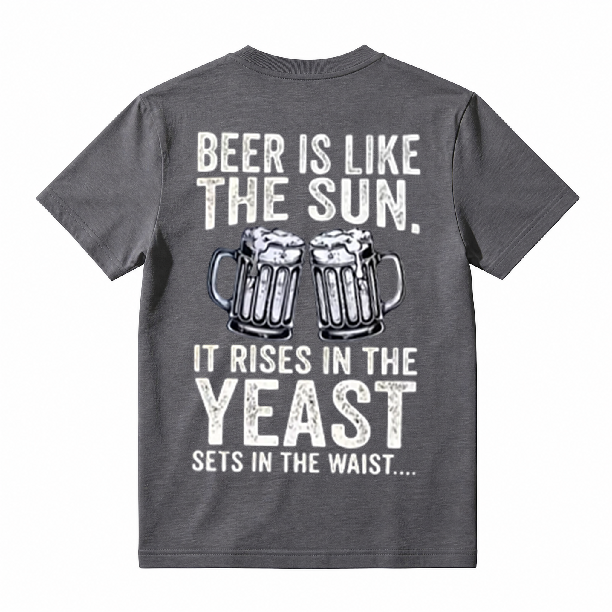 Funny Beer Is Like The Sun It Rises In The Yeast Sets In The Waist T-Shirt, Beer Lover Humor Drinking Tee For Men