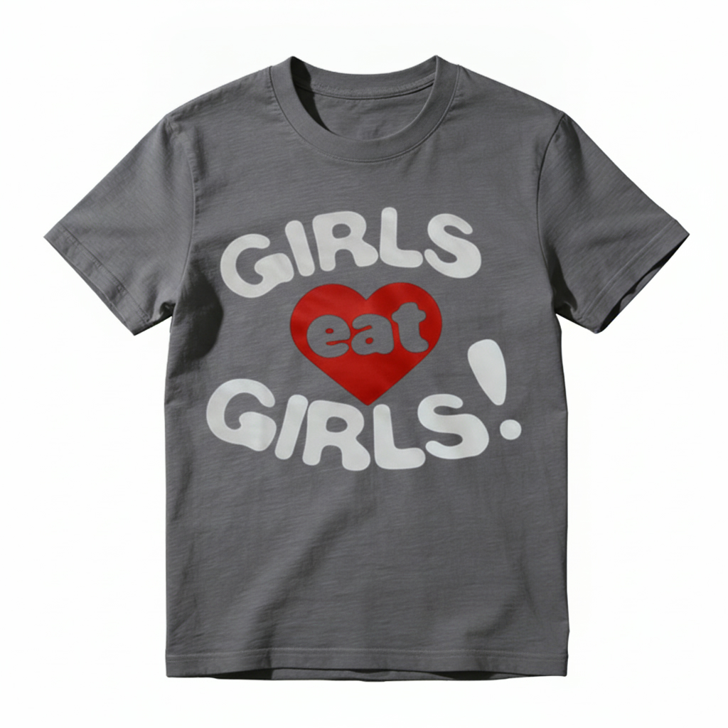 Girls Eat Girls Red Heart Vintage T-Shirt
