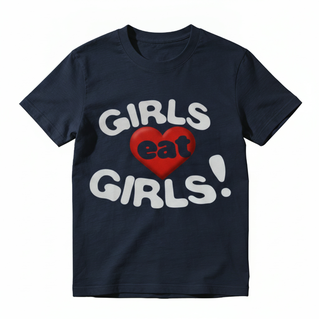 Girls Eat Girls Red Heart Vintage T-Shirt