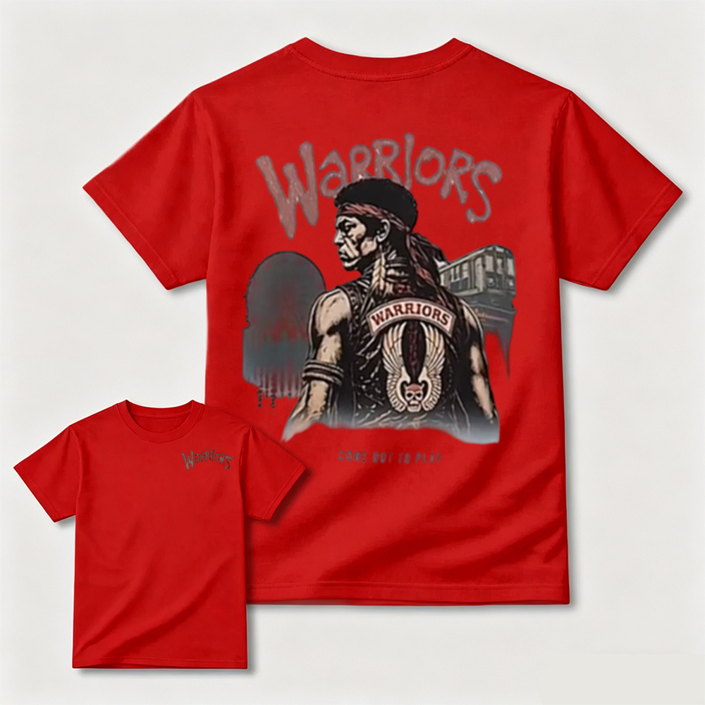 Vintage Warriors Gang Character Graphic Tee Classic 70s Movie Fan Shirt