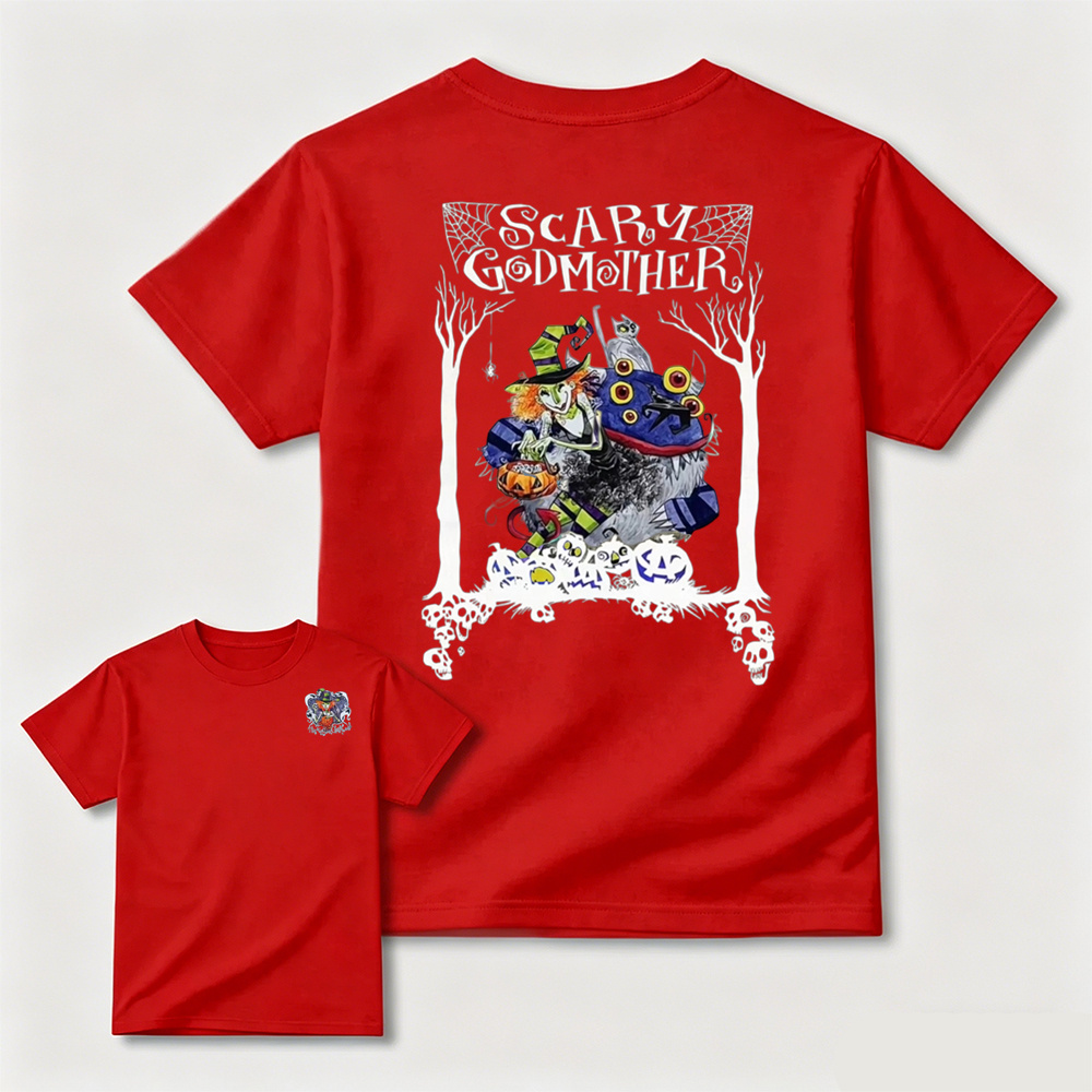 Scary Godmother Vintage Halloween Graphic T-Shirt