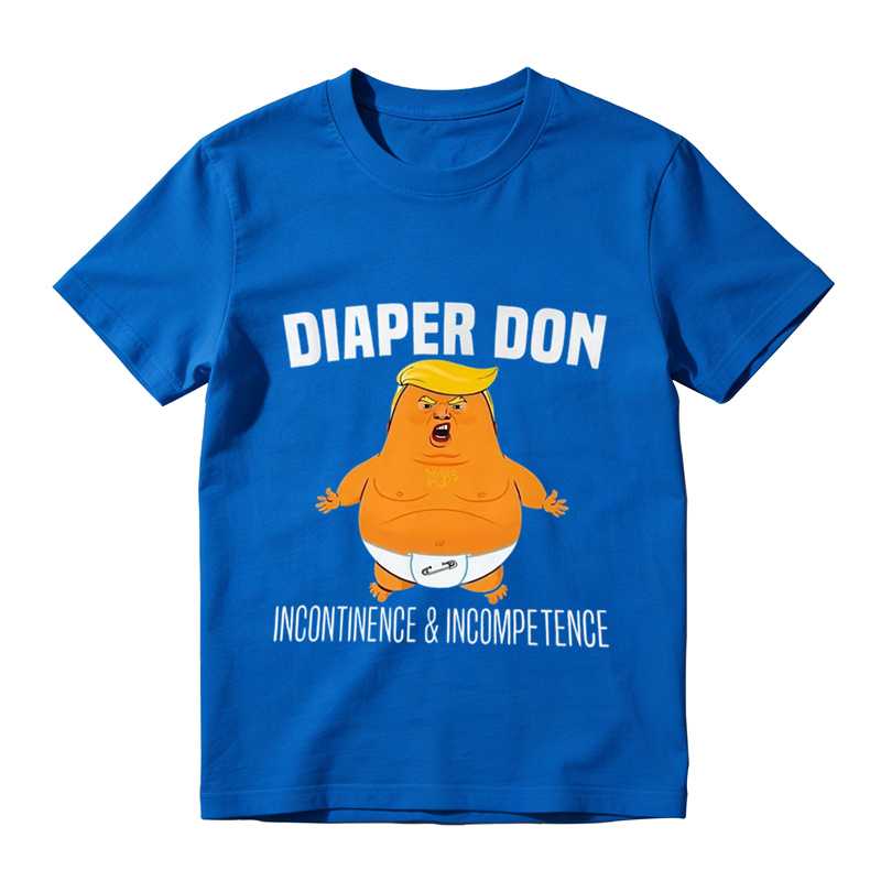 Funny Diaper Don Graphic T-Shirt – Incontinence & Incompetence Novelty Tee