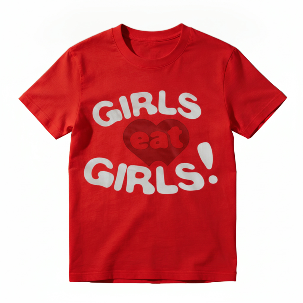 Girls Eat Girls Red Heart Vintage T-Shirt