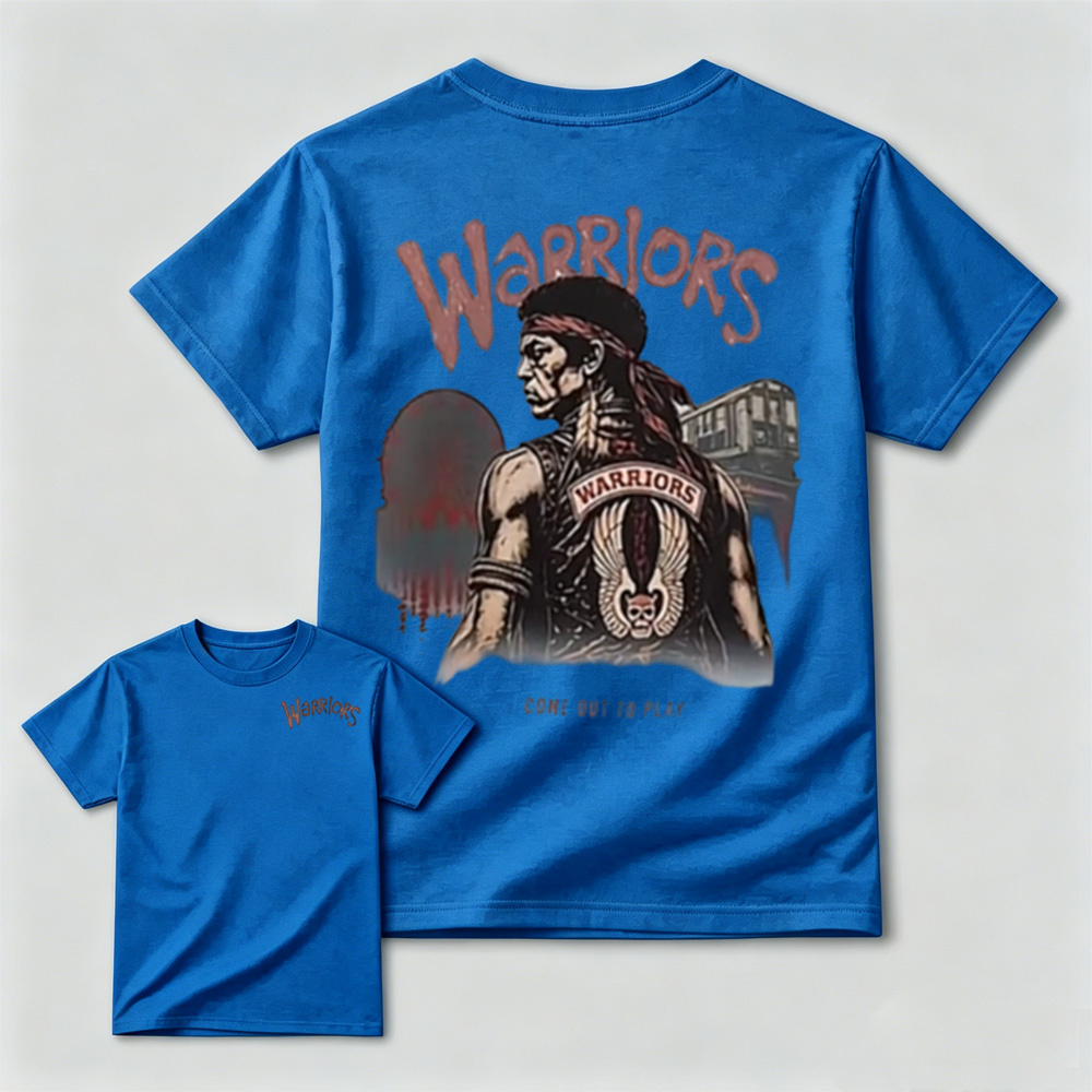 Vintage Warriors Gang Character Graphic Tee Classic 70s Movie Fan Shirt