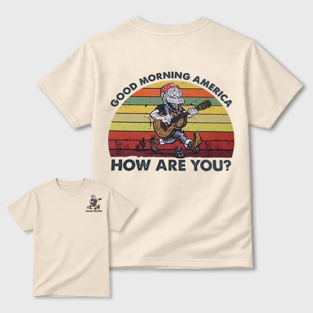 Good Morning America Willie Nelson Vintage Graphic Tee