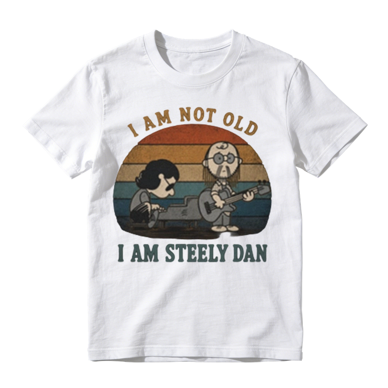 Retro Steely Dan Funny Quote Cartoon Music Graphic Cotton Tee