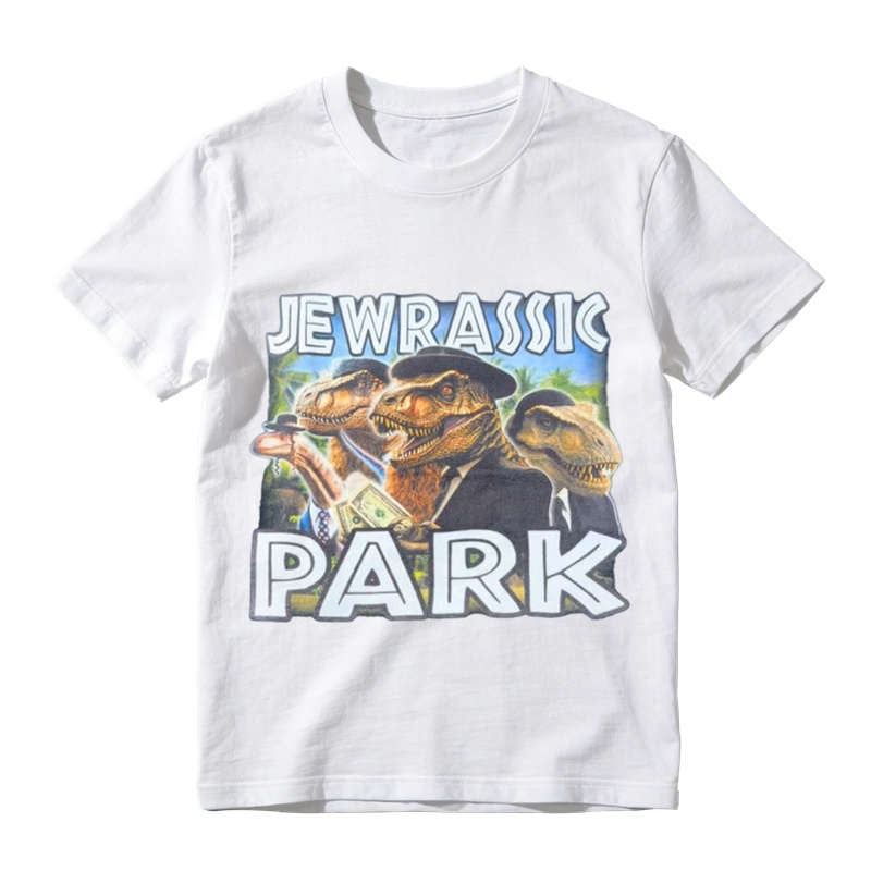 Jewrassic Park Dinosaur Parody Graphic Tee Funny Pun Meme T Shirt