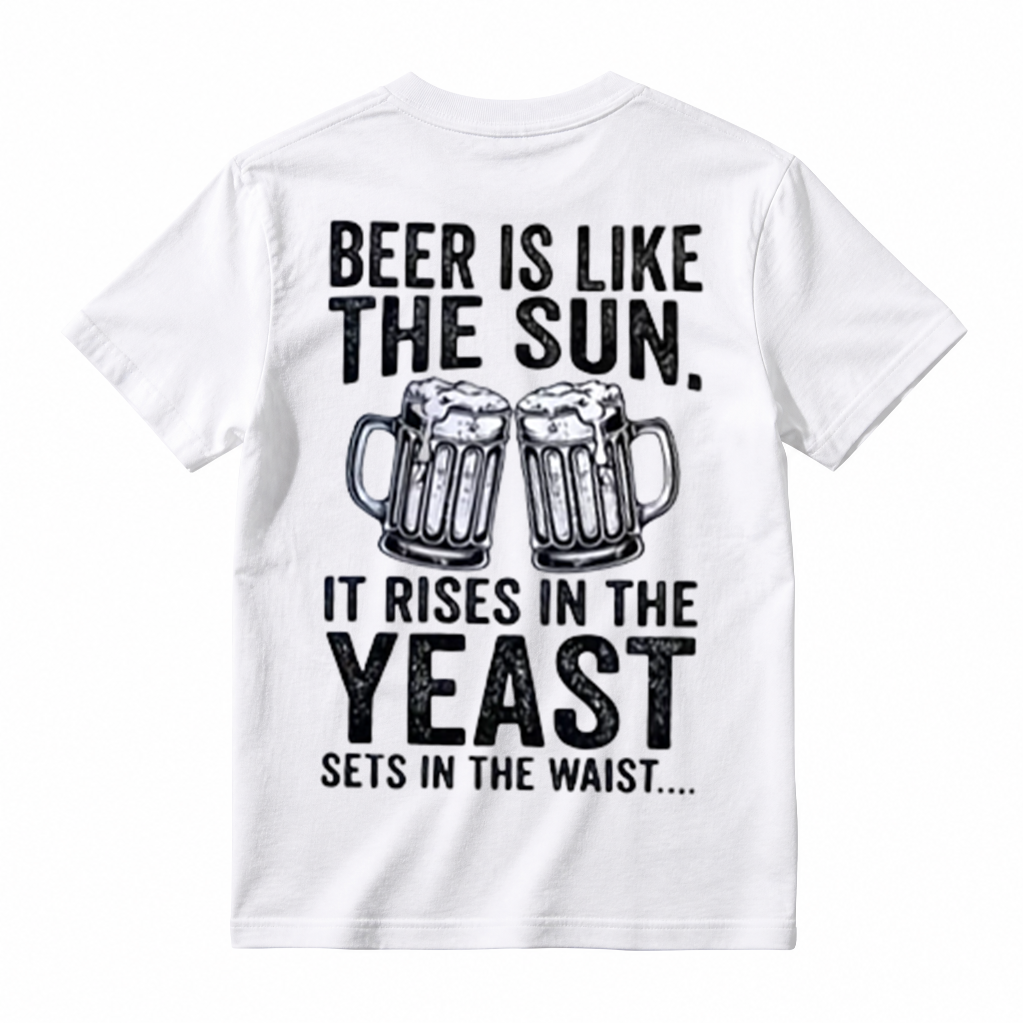 Funny Beer Is Like The Sun It Rises In The Yeast Sets In The Waist T-Shirt, Beer Lover Humor Drinking Tee For Men