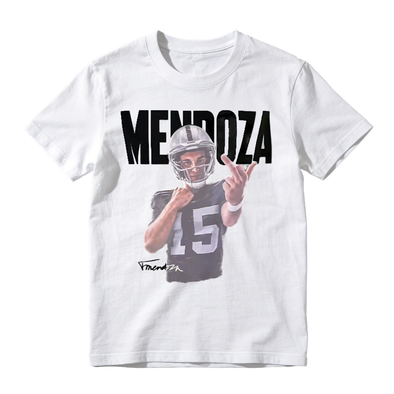 Sports Portrait Graphic Tee, Retro Football Fan Casual Printed T‑Shirt