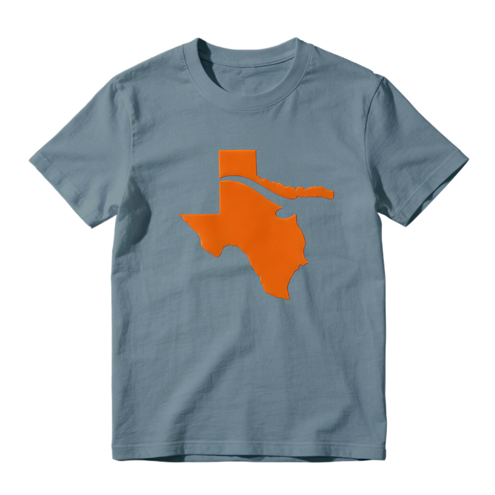 Minimal Texas Map Graphic Tee Unisex Solid Color State Outline T-Shirt