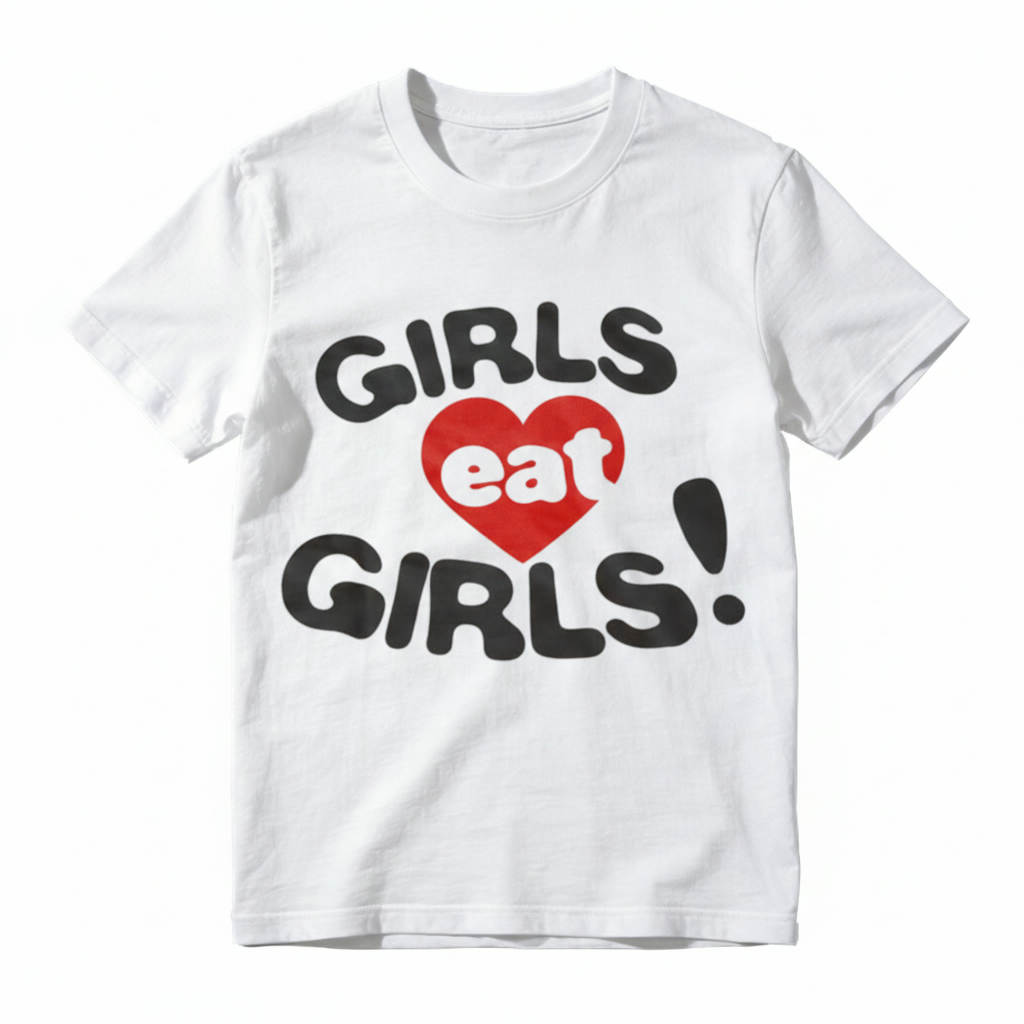 Girls Eat Girls Red Heart Vintage T-Shirt