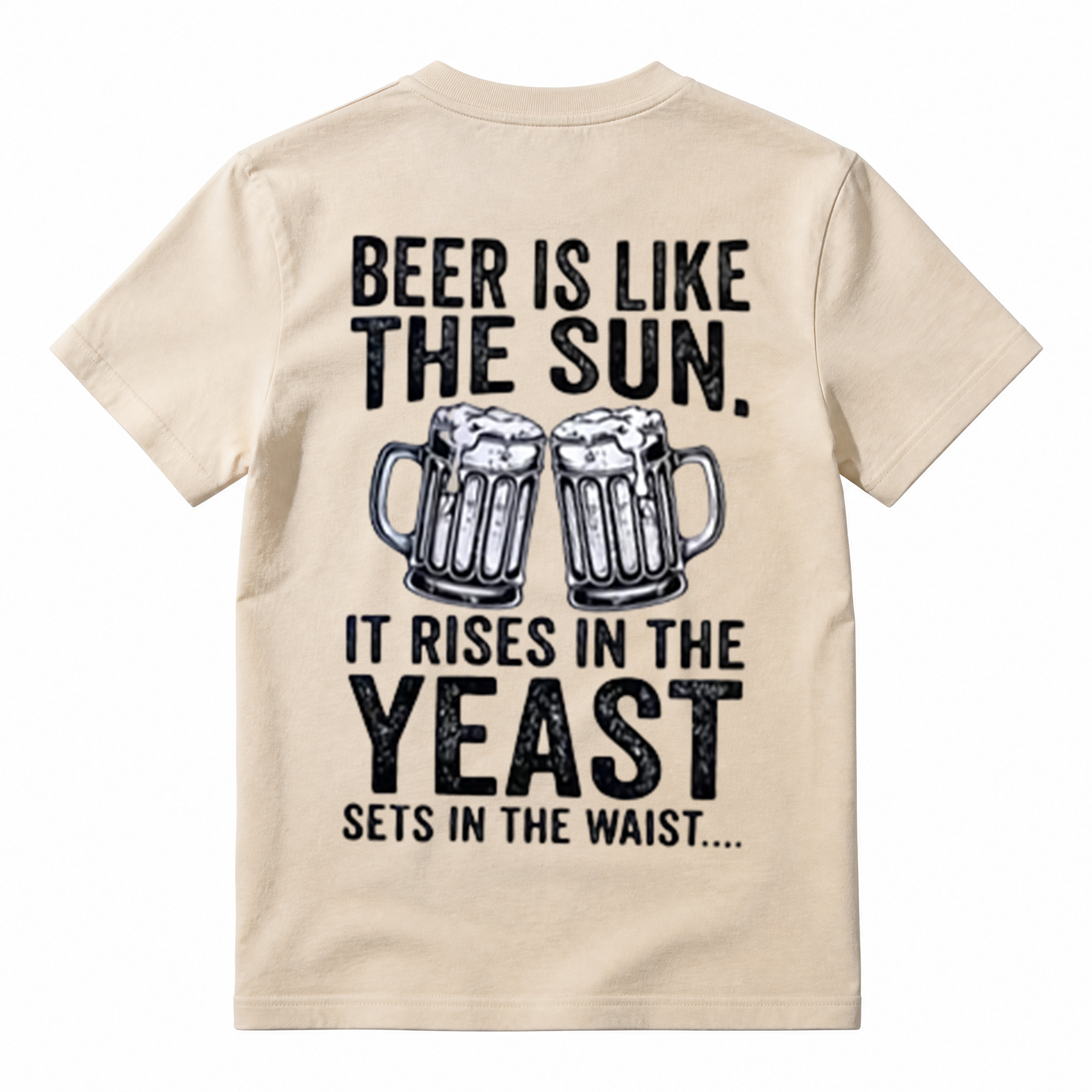 Funny Beer Is Like The Sun It Rises In The Yeast Sets In The Waist T-Shirt, Beer Lover Humor Drinking Tee For Men