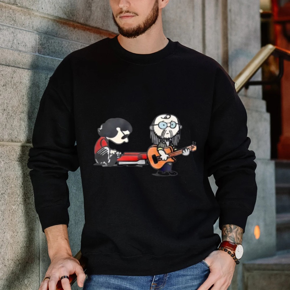 Cartoon Rock Band Guitar Player Graphic Sweatshirt