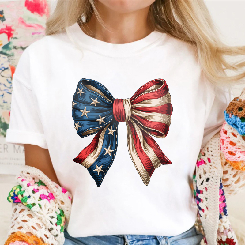American Flag Bow Design Unisex Classic T-shirt