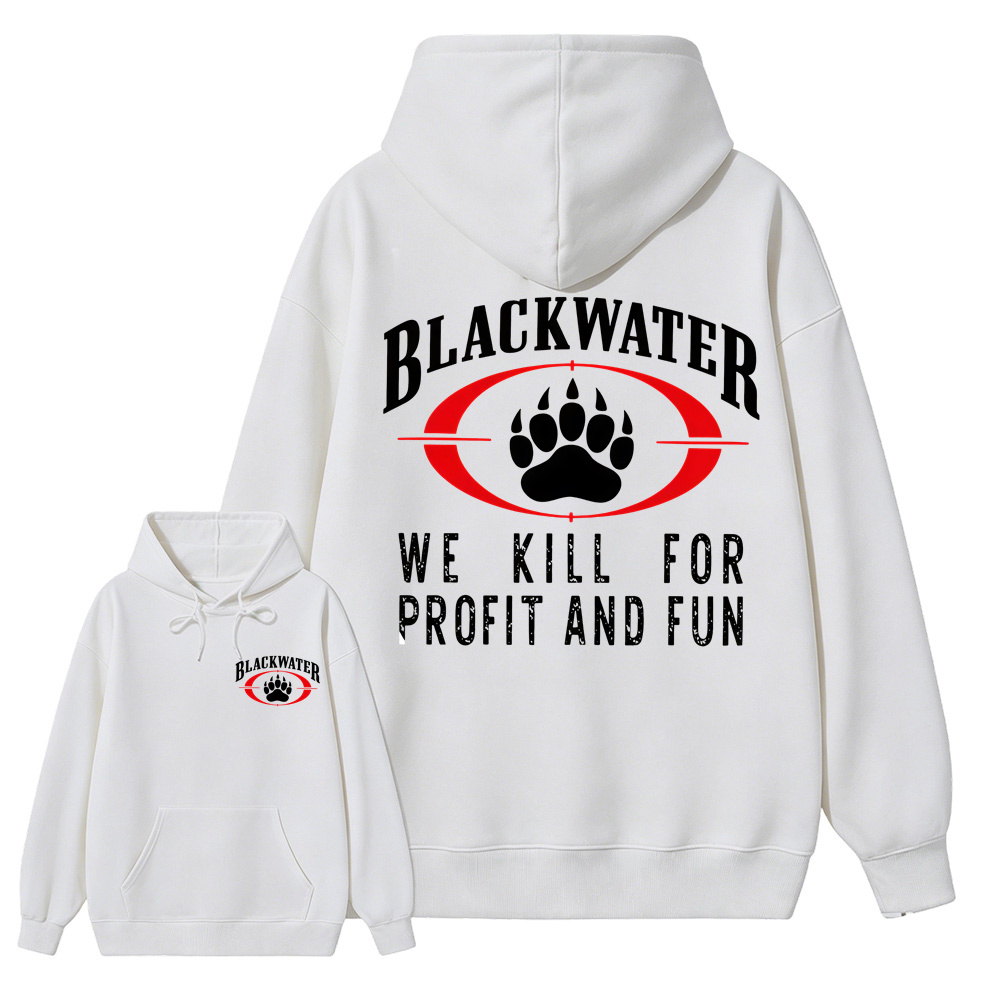 Blackwater Inspired Hoodie, Tactical Graphic Pullover Sweatshirt, Military Style Streetwear Hoodie