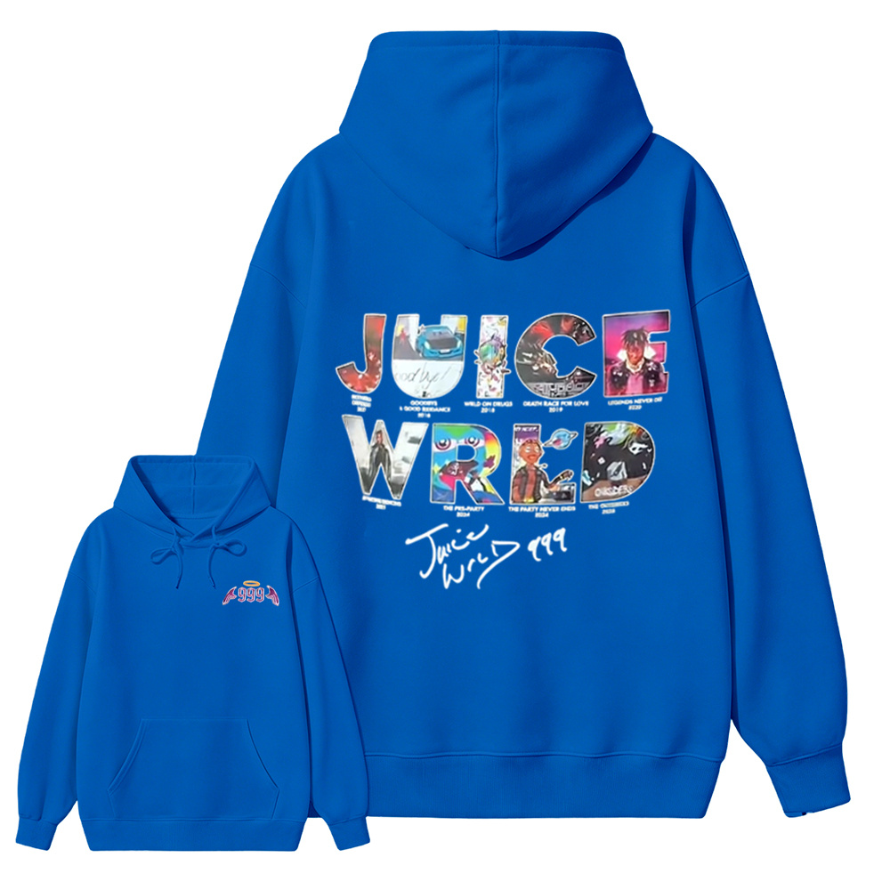 Vintage Rapper Album Collage Back Print Hoodie