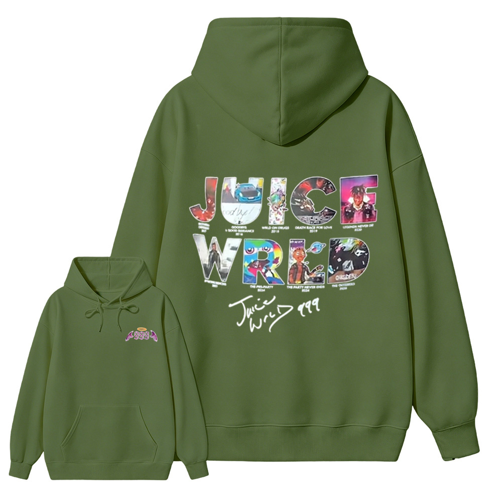 Vintage Rapper Album Collage Back Print Hoodie