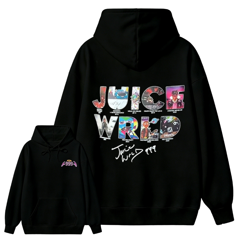 Vintage Rapper Album Collage Back Print Hoodie