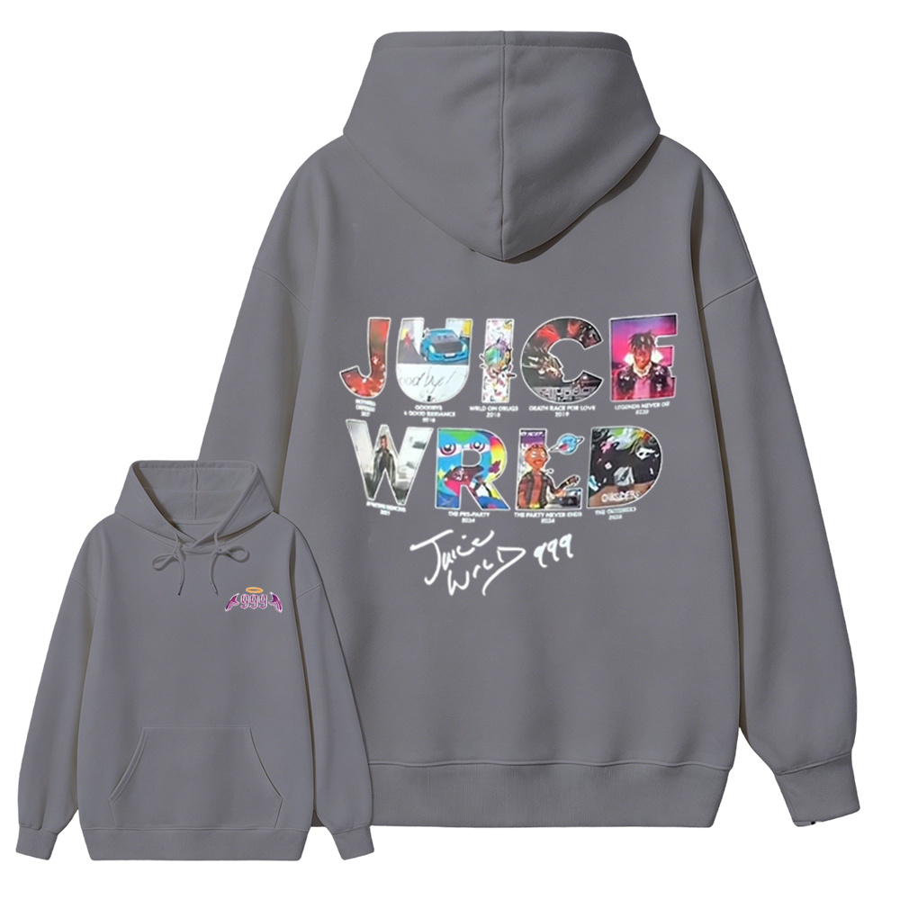 Vintage Rapper Album Collage Back Print Hoodie