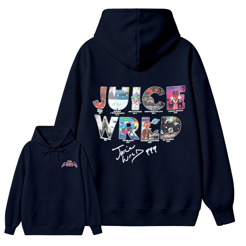 Vintage Rapper Album Collage Back Print Hoodie