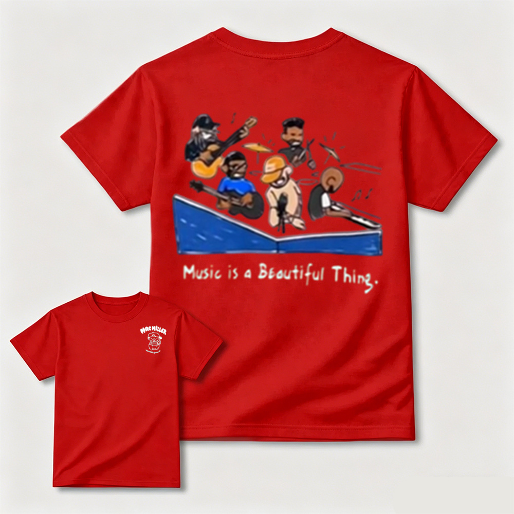 Music Is A Beautiful Thing Mac Miller Double Print Tee