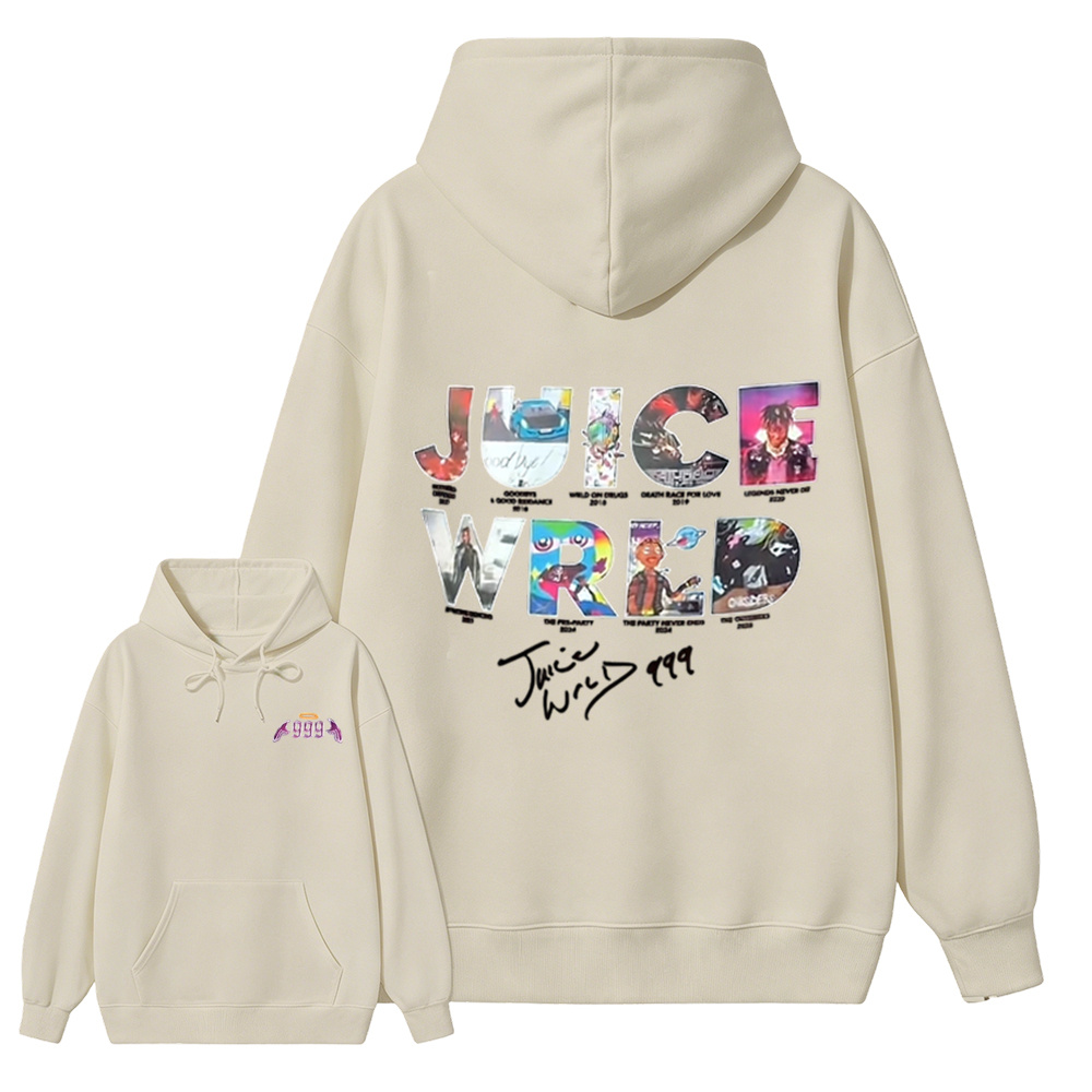 Vintage Rapper Album Collage Back Print Hoodie
