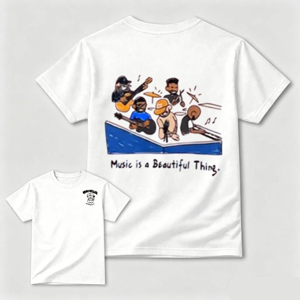 Music Is A Beautiful Thing Mac Miller Double Print Tee