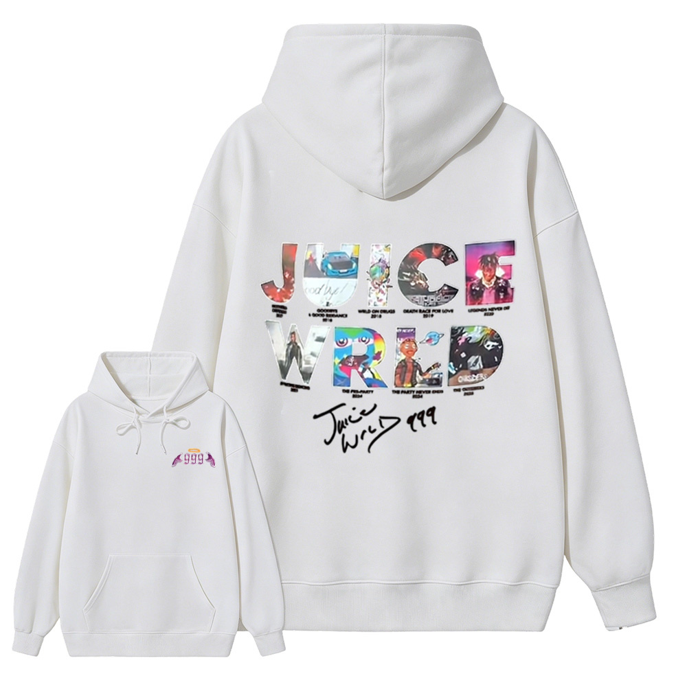 Vintage Rapper Album Collage Back Print Hoodie