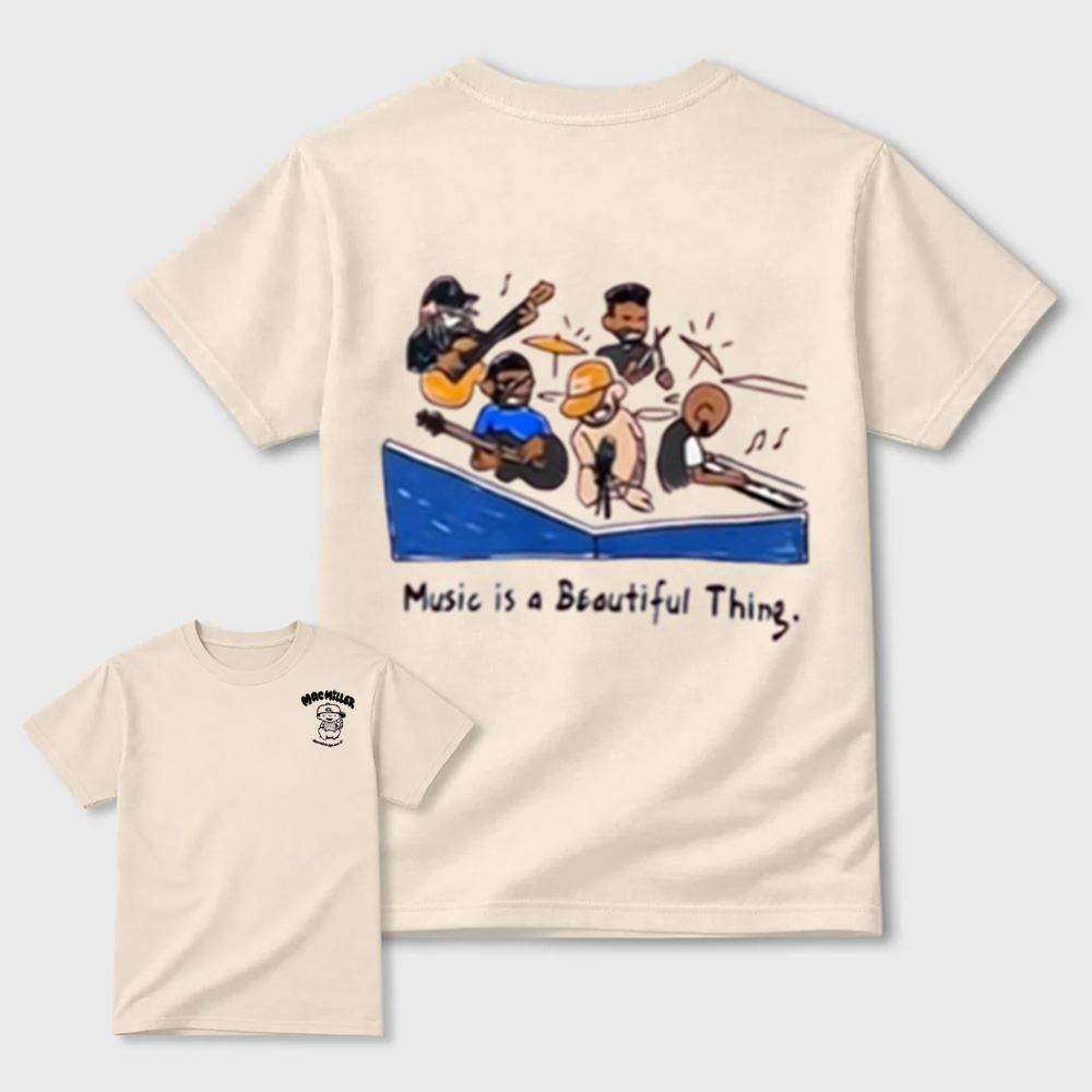 Music Is A Beautiful Thing Mac Miller Double Print Tee