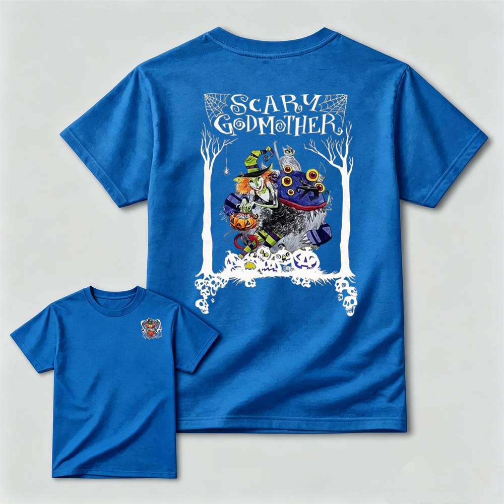 Scary Godmother Vintage Halloween Graphic T-Shirt